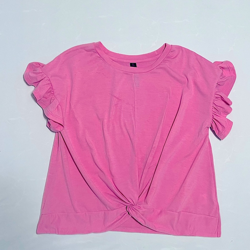 Girls size 14 Pink Short Sleeve Shirt